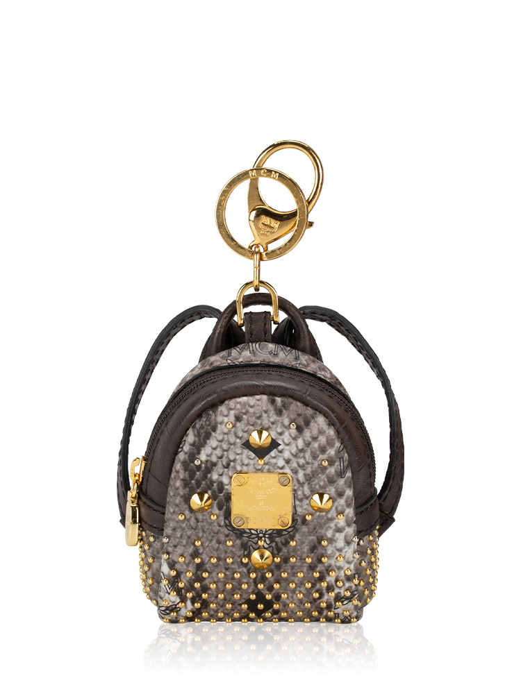 Visetos Backpack Bag Charm Light Grey