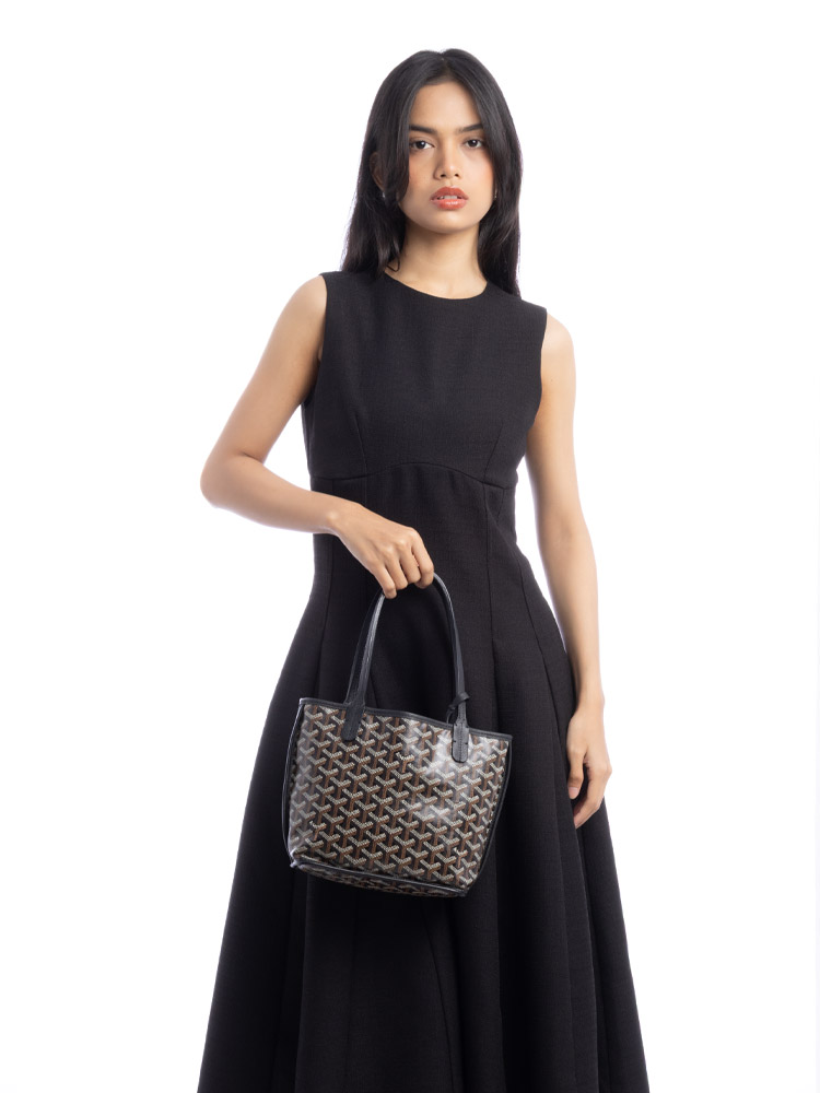 Goyardine Reversible Mini Anjou Black