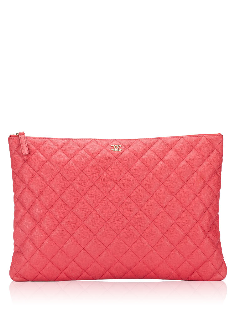 Caviar Classic O Case Large Pouch Pink