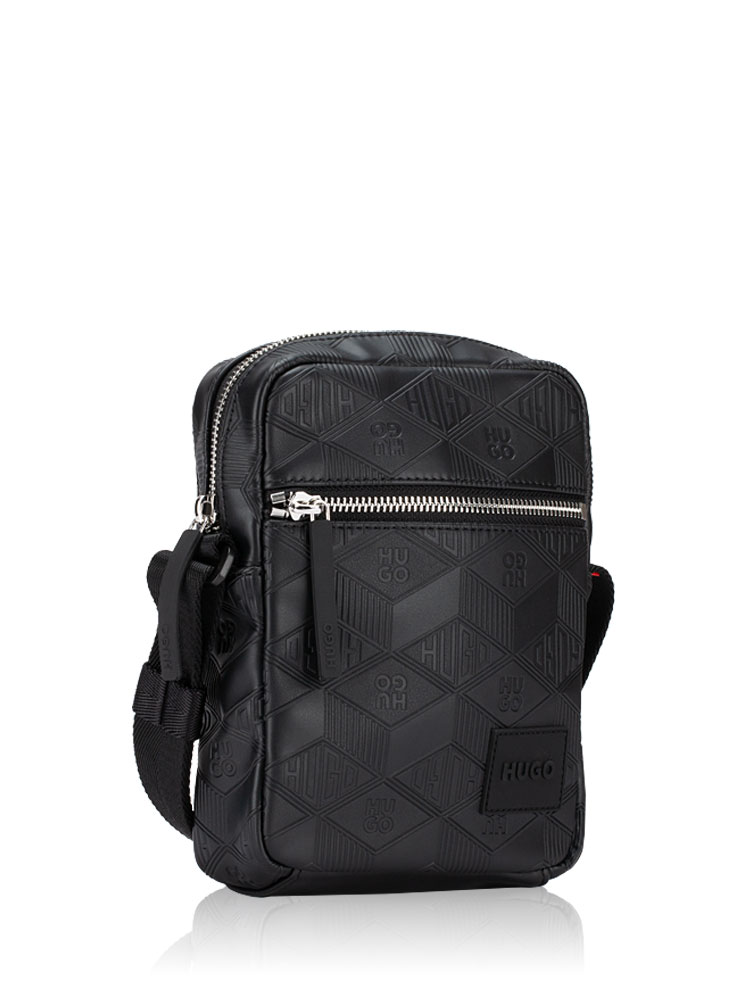 Men Ethon 2.0 Embossed Logo Messenger Black