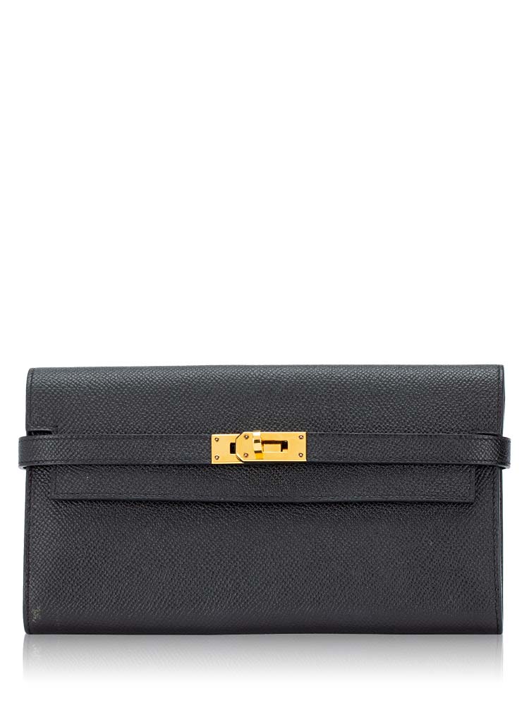 Epsom Kelly Longue Wallet Black