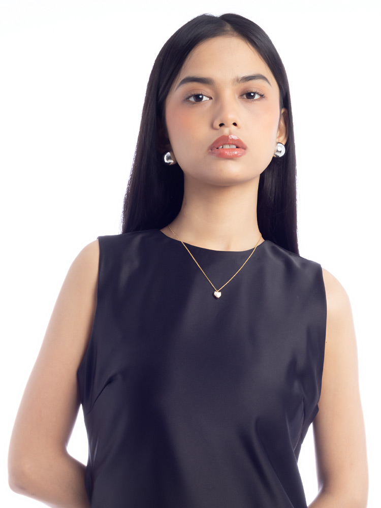 My Love June Birthstone Heart Pendant Necklace White Gold