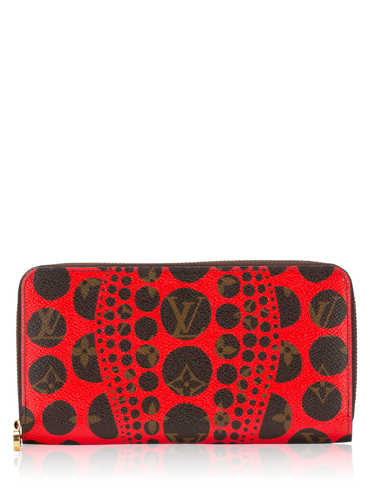 x Yayoi Kusama Monogram Pumpkin Dots Zippy Wallet Red