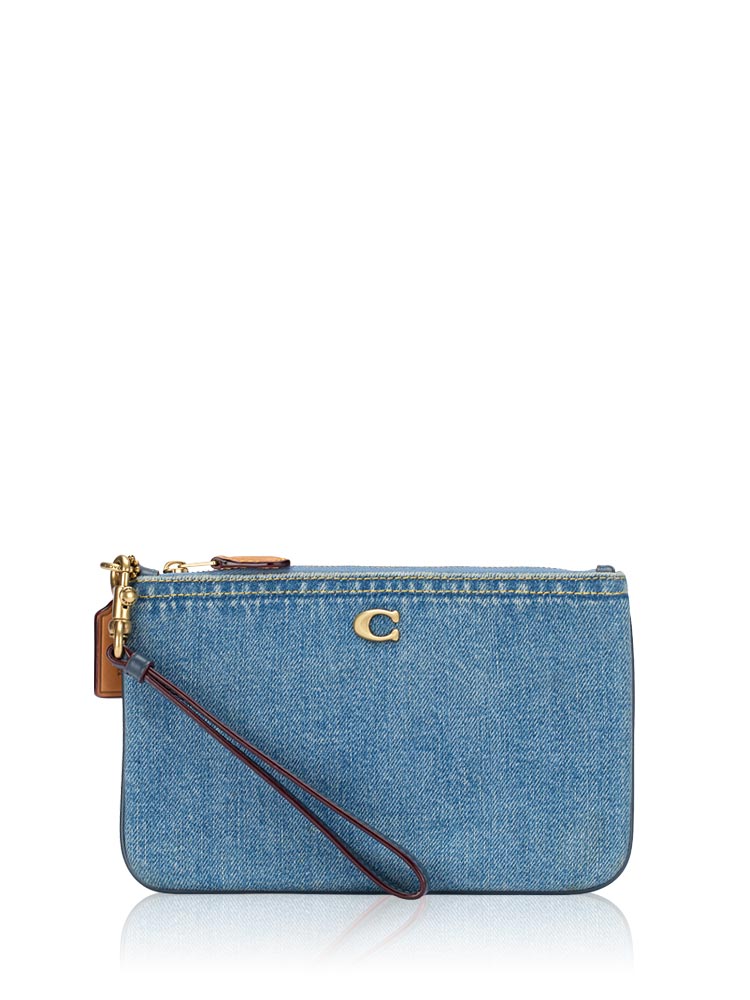 CS035 Denim Small Wristlet Indigo