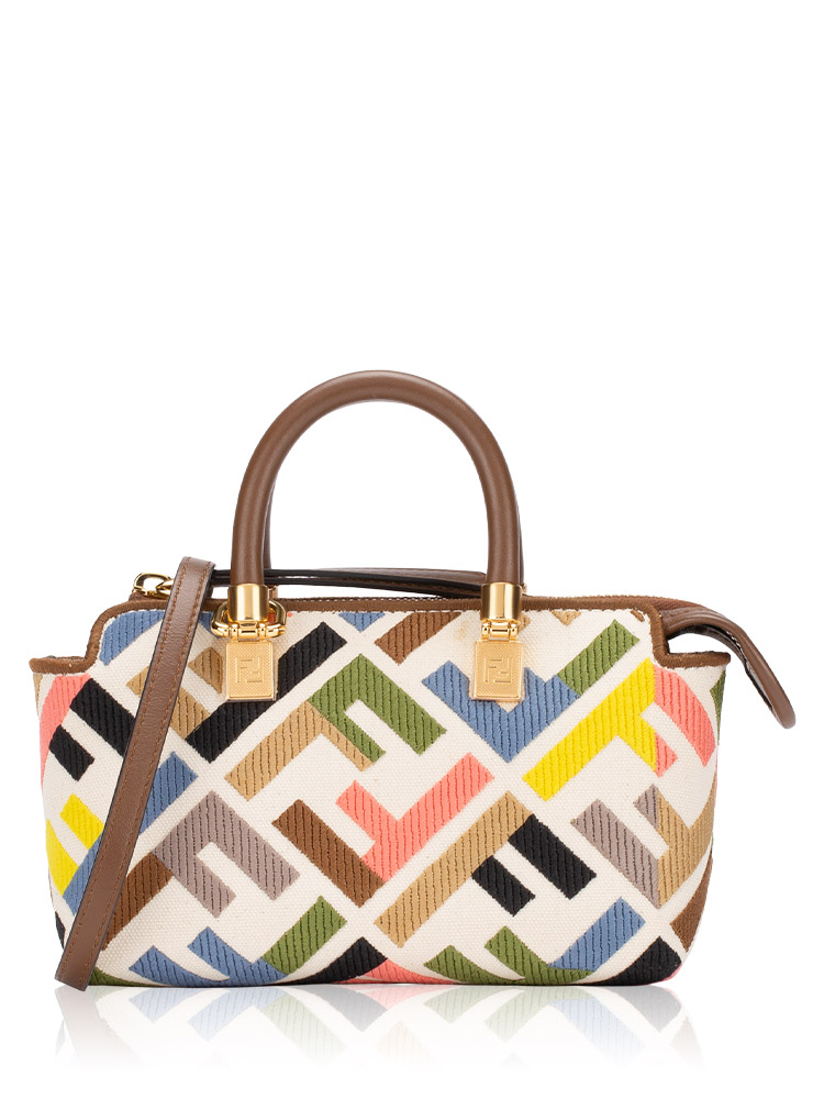 Vitello King FF Embroidered Mini By The Way Grezzo Gianduia