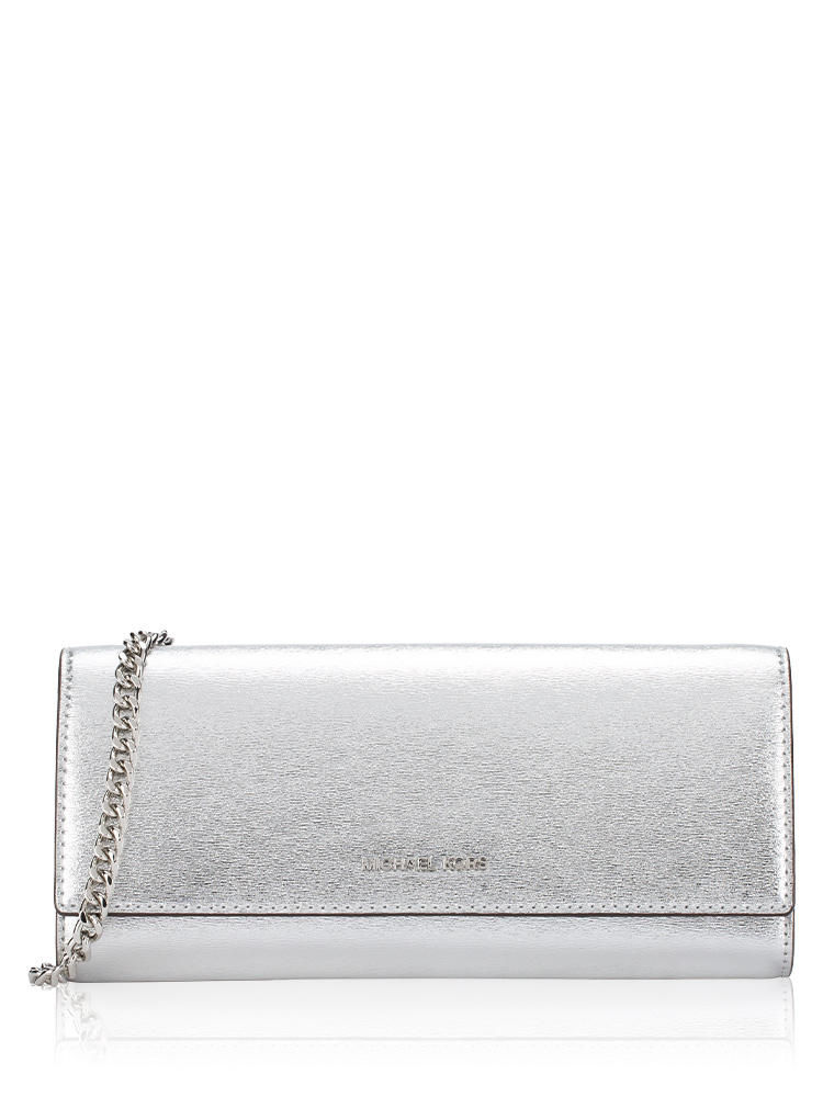 Jet Set Embellished Leather Medium Crossbody Silver