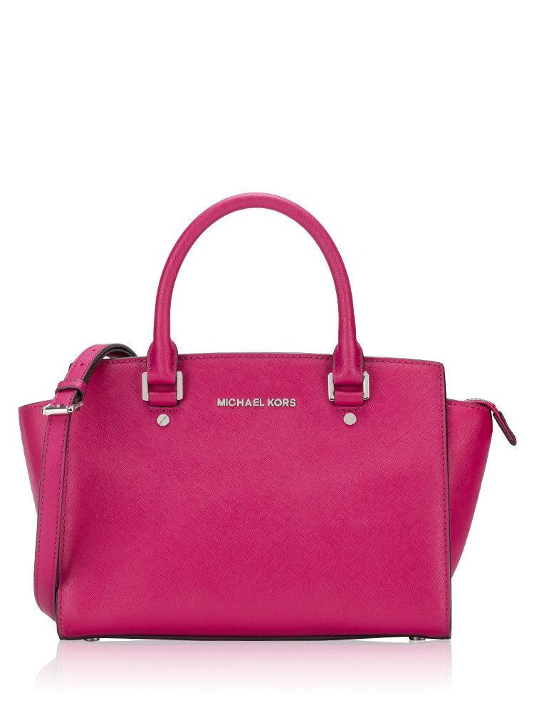 Selma Medium Satchel Deep Pink