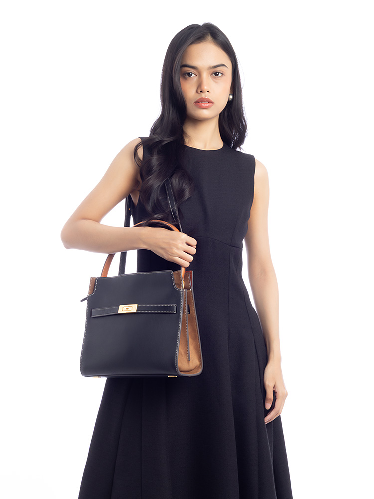 Lee Radziwill Small Double Bag Black