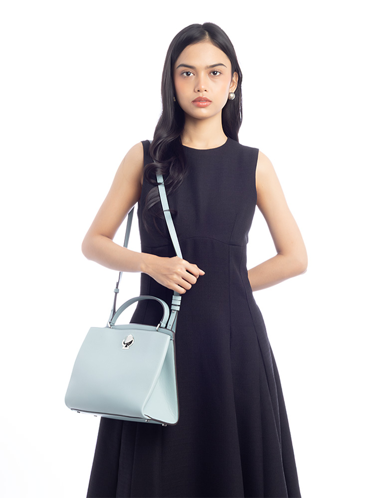 Romy Medium Satchel Baby Blue