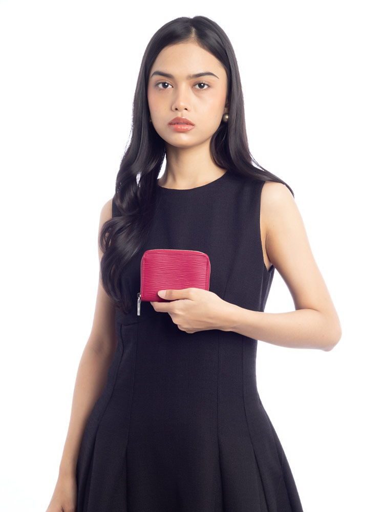 Epi Zippy Coin Purse Fuchsia