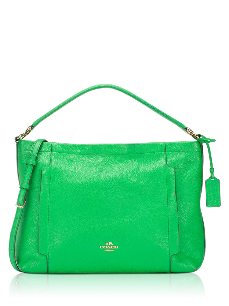 34312 Pebble Leather Scout Hobo Green