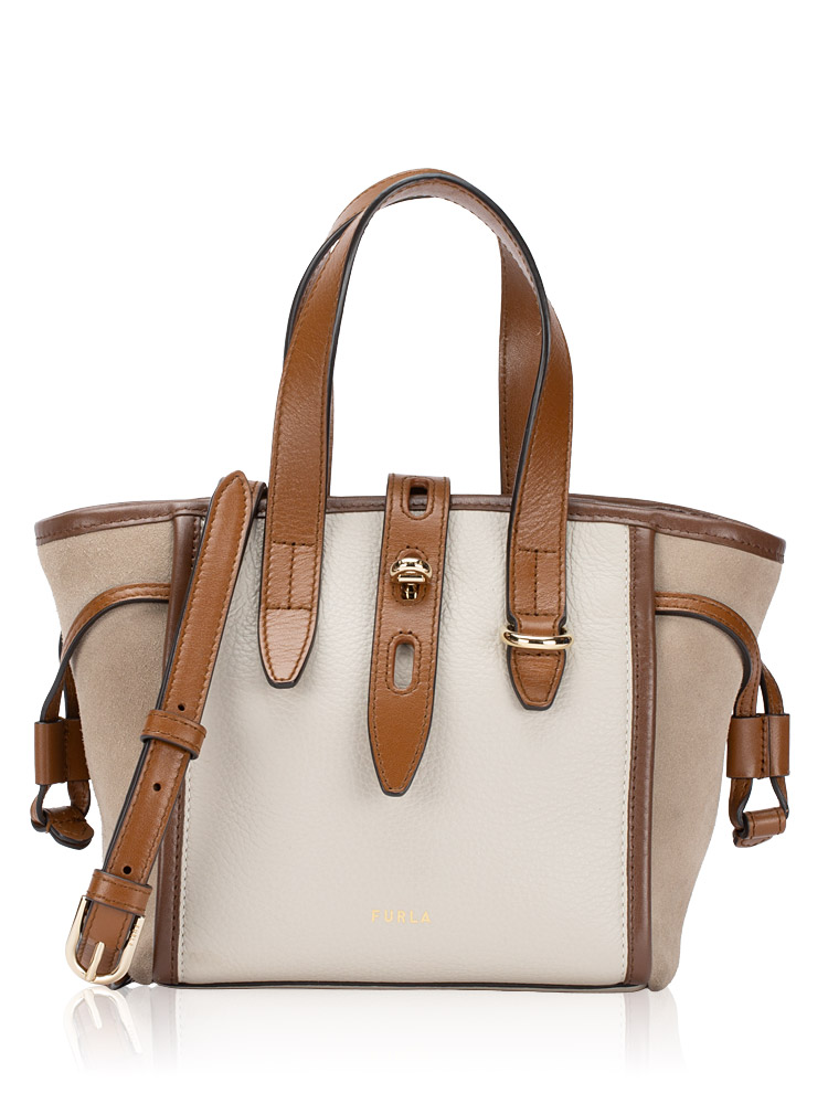 Net Colorblock Mini Tote Light Grey