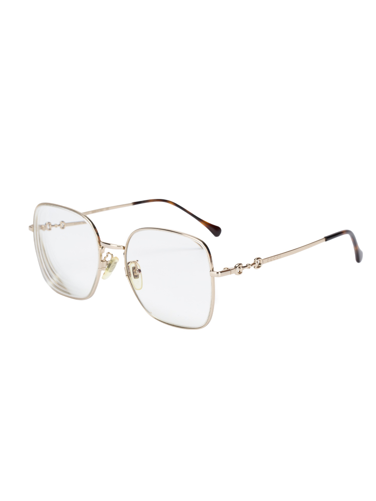 GG0883OA Square Glasses Gold Tortoise