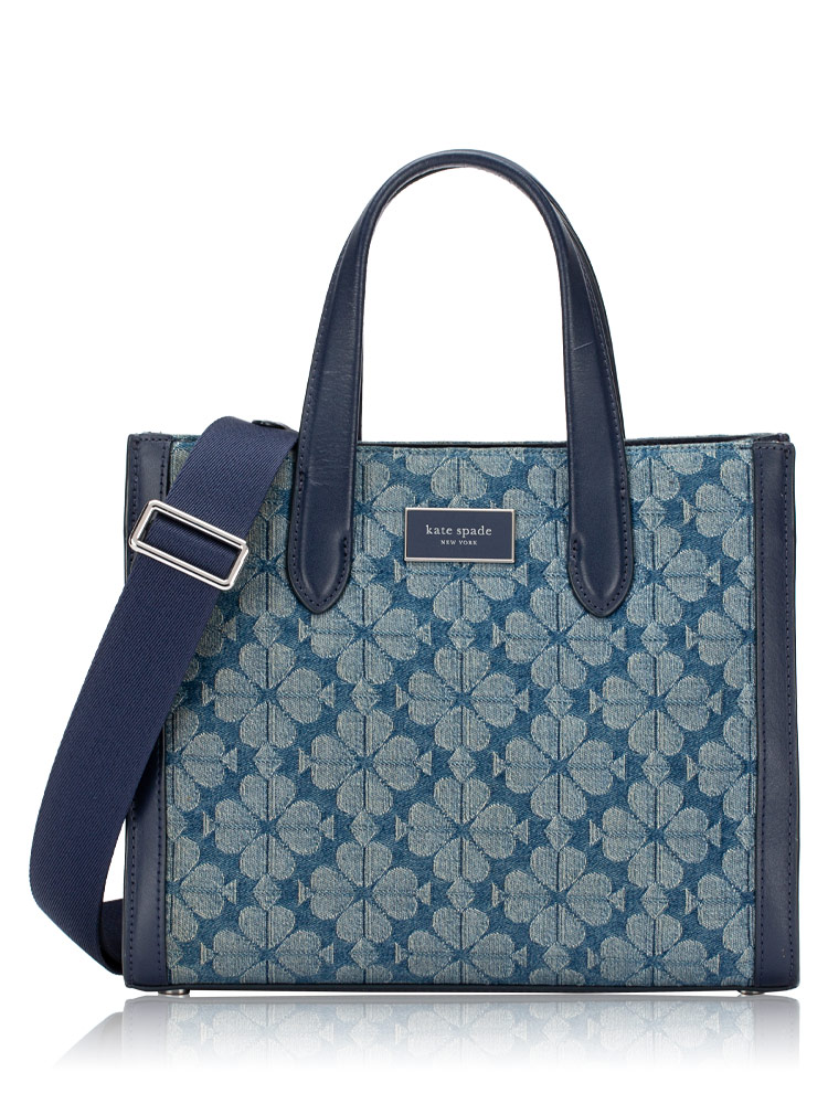 Flower Spade Jacquard Manhattan Small Tote Parisian Navy