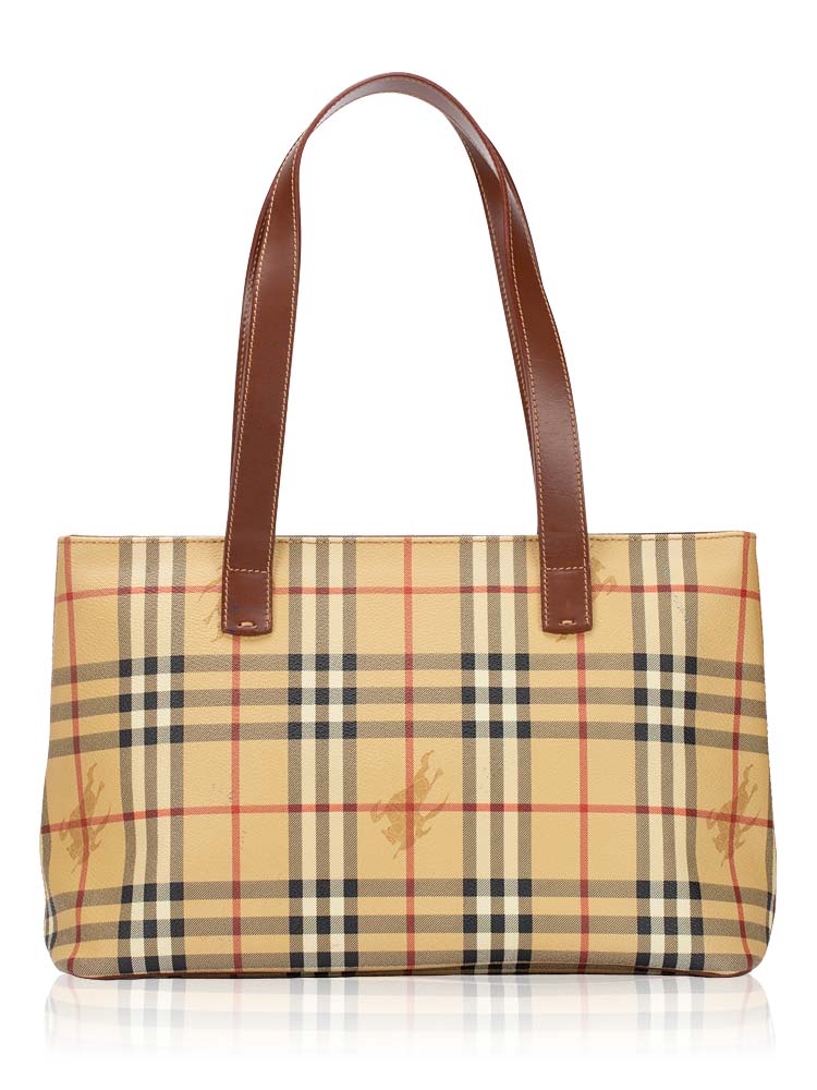 Vintage Haymarket Tote Beige Brown