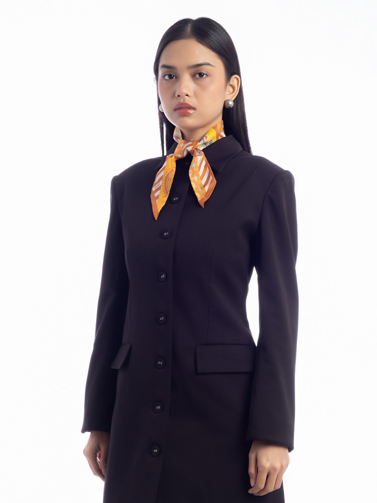 Géométrie Crétoise Silk Twilly Natural Sable Soleil Rose Sakura