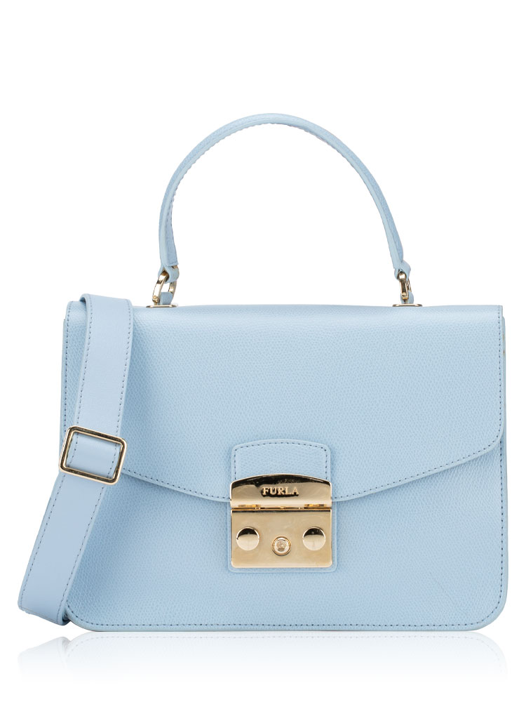 Metropolis Top Handle Crossbody Blue Stone