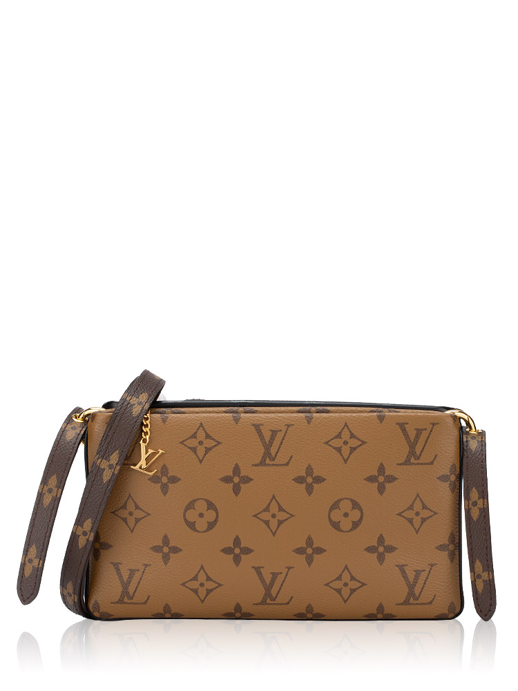 Monogram Reverse Lambskin LV3 Pouch Noir