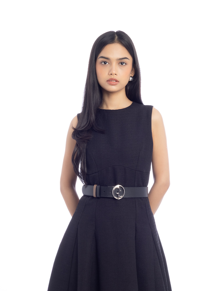 Calfskin 1973 Reversible Belt Black Brown Sz 110