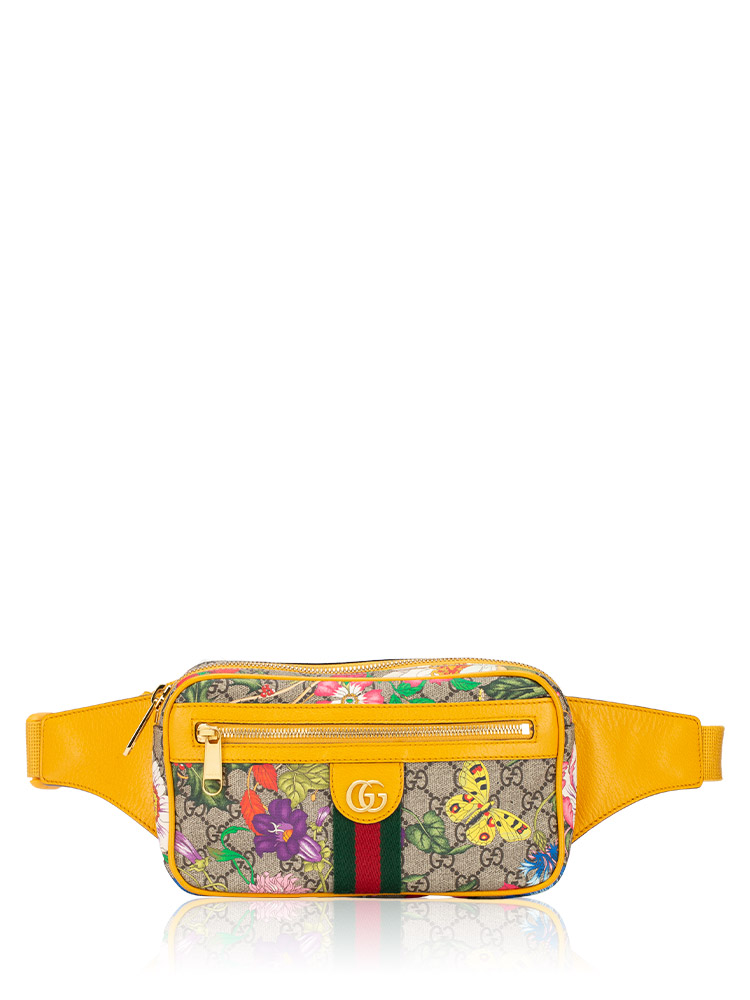 GG Supreme Flora Ophidia Belt Bag Beige Crop