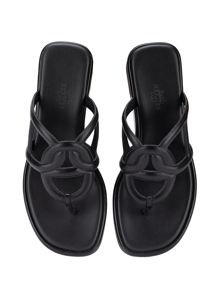 Nappa Gipsy Platform Sandal Noir Sz 37