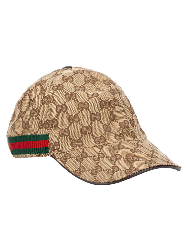 GG Web Baseball Hat Beige Cocoa Sz M