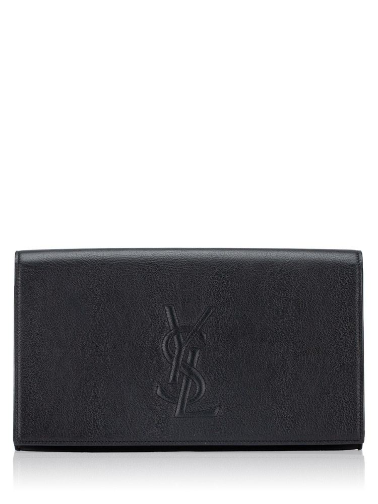 Calfskin Belle De Jour Large Clutch Black