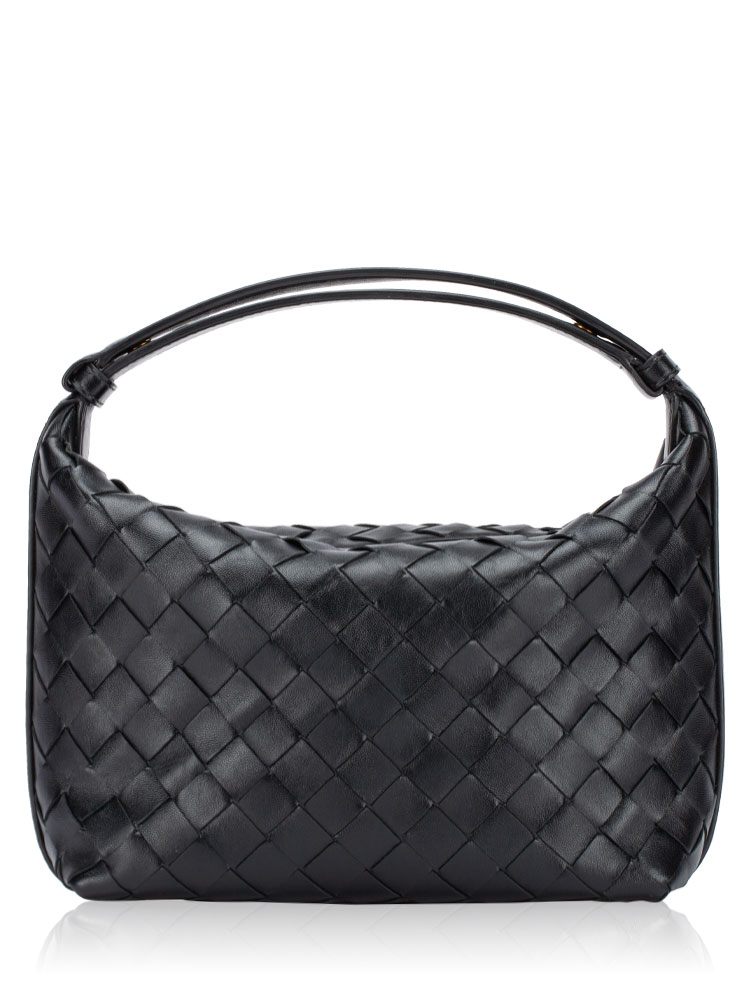 Calfskin Intrecciato Mini Wallace Black