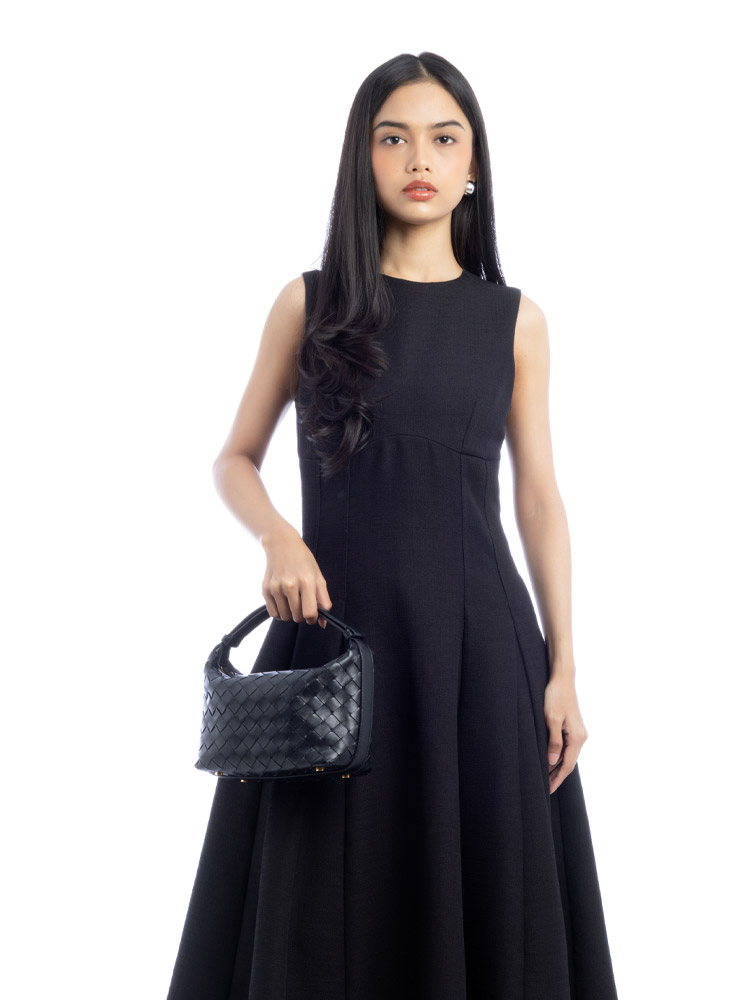 Calfskin Intrecciato Mini Wallace Black