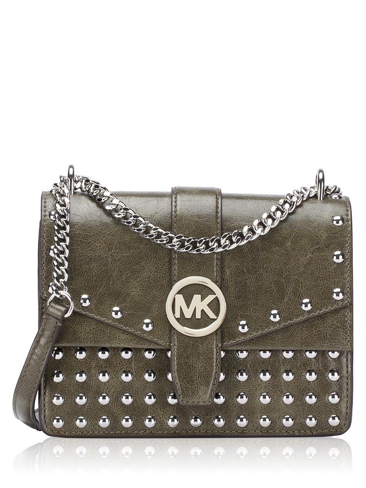 Greenwich Studded Small Crossbody Olive
