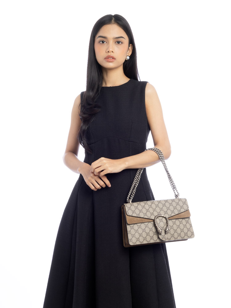 GG Supreme Dionysus Small Shoulder Bag Taupe