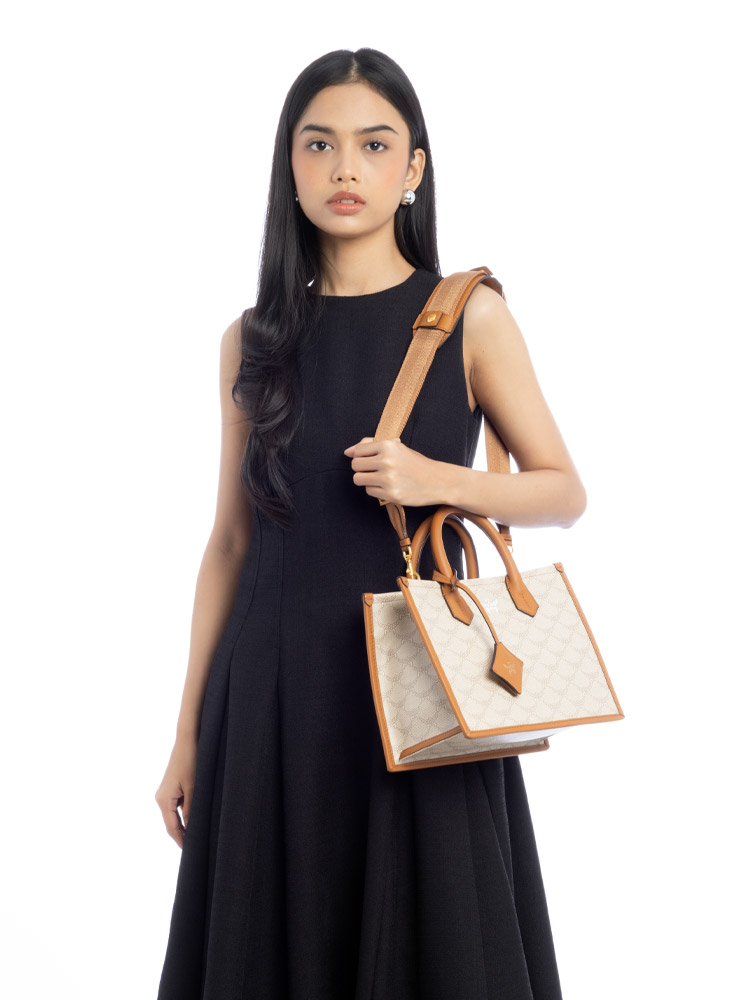 Lauretos Nappa Himmel Small Tote Beige Oatmeal