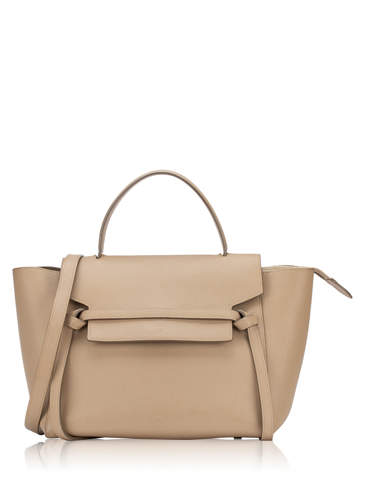 Grained Calfskin Mini Belt Bag Light Taupe