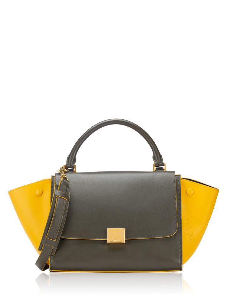 Smooth Calfskin Small Trapeze Olive Sunshine