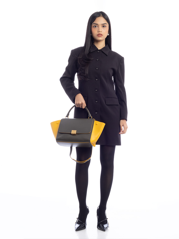 Smooth Calfskin Small Trapeze Olive Sunshine