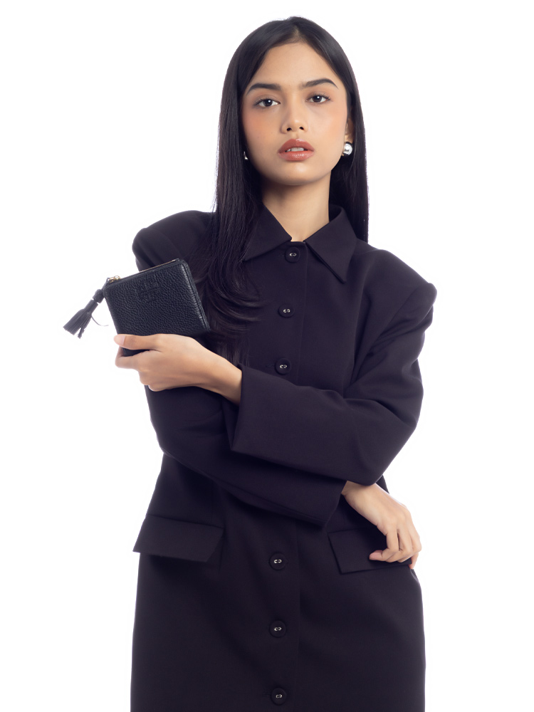 McGraw Tassel Bifold Wallet Black