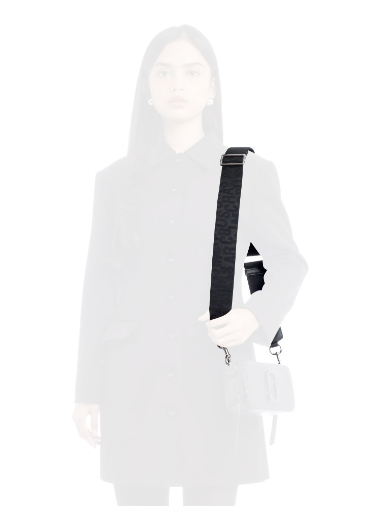 4S4SST001S02 Jumbled Logo Webbing Strap Black