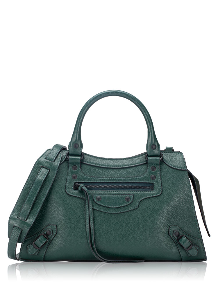 Grained Calfskin Neo Classic Small City Forest Green