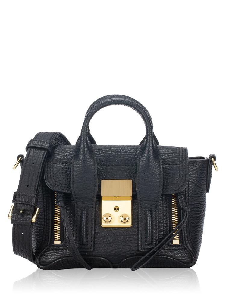 3.1 Textured Calfskin Nano Pashli Black
