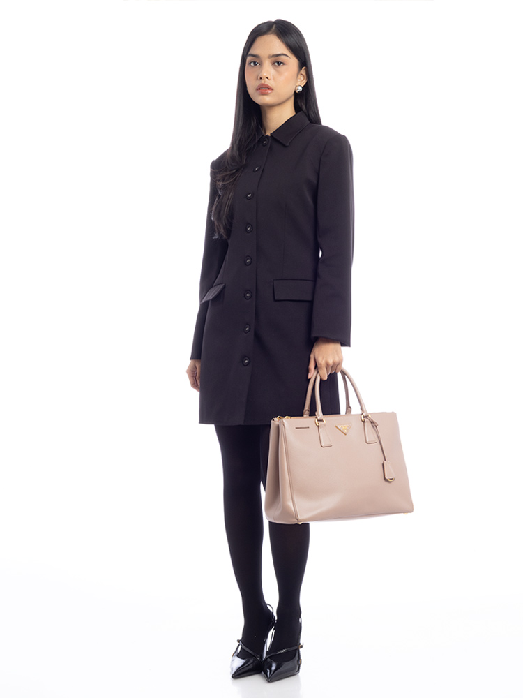 Saffiano Lux Galleria Large Tote Pink