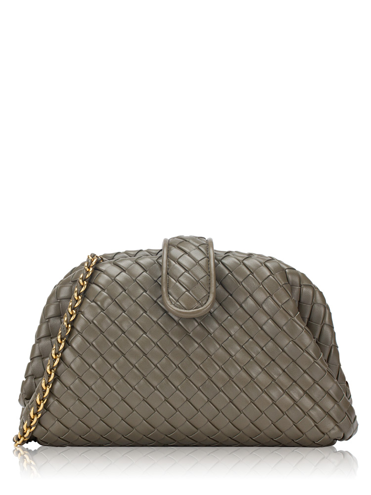 Nappa Intrecciato Lauren 1980 Teen Chain Shoulder Bag Cypress