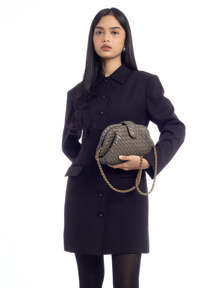 Nappa Intrecciato Lauren 1980 Teen Chain Shoulder Bag Cypress