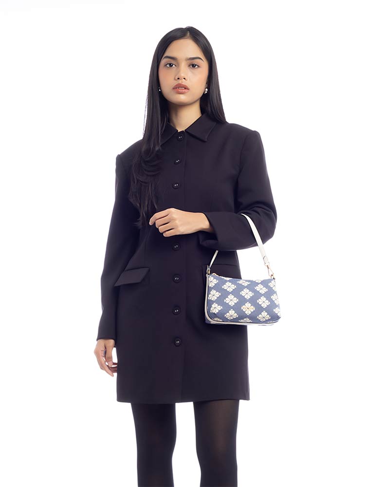 Flower Spade Pochette Halo White Multi