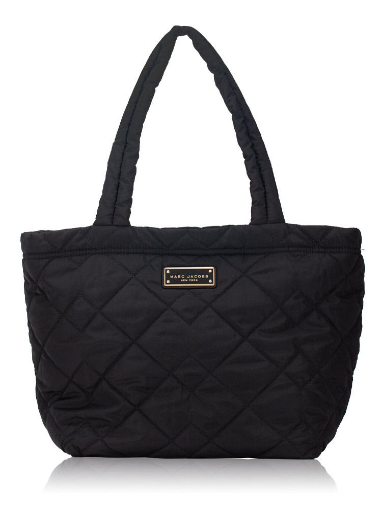 M0016680 Quilted Nylon Medium Tote Black