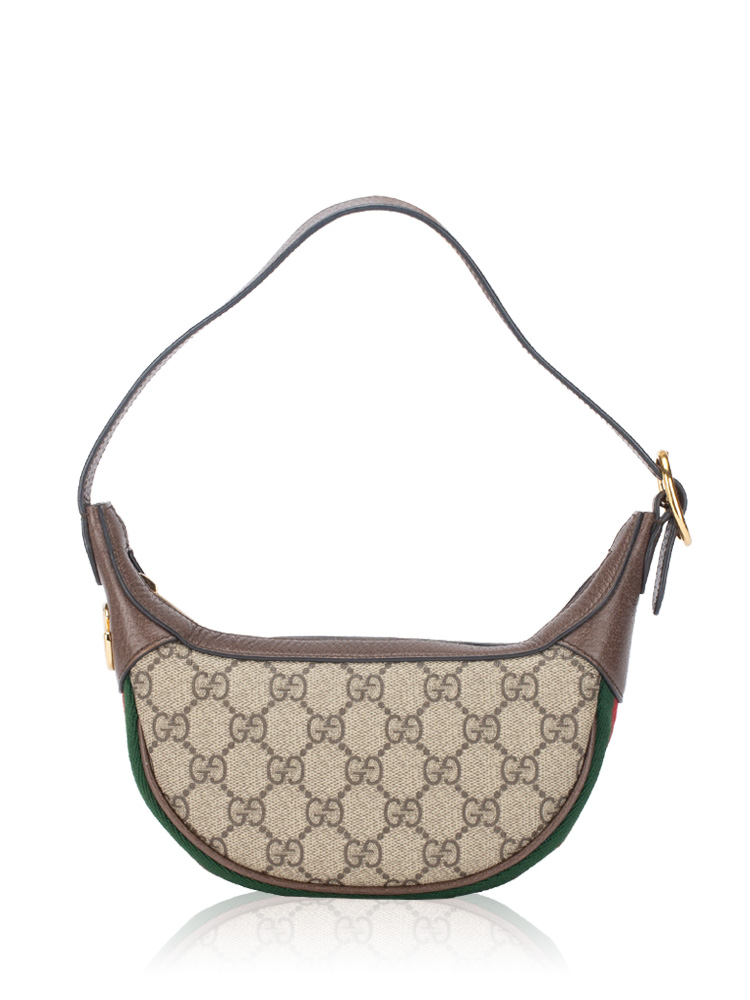 GG Supreme Web Ophidia Half Moon Mini Hobo Beige New Acero