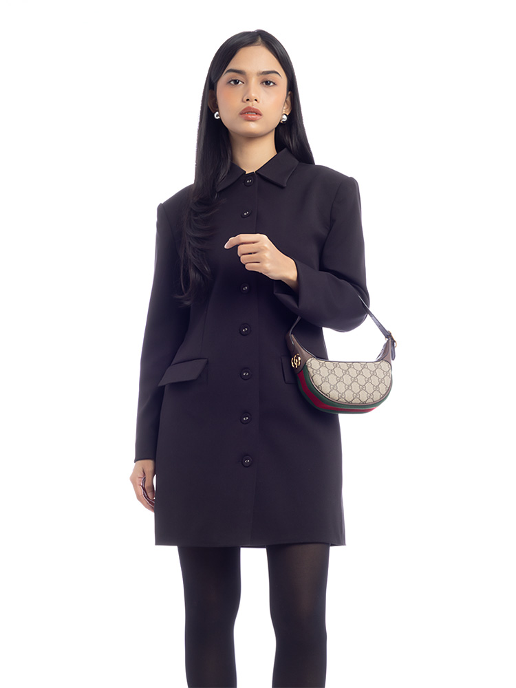 GG Supreme Web Ophidia Half Moon Mini Hobo Beige New Acero