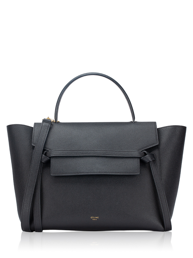 Grained Calfskin Mini Belt Bag Black