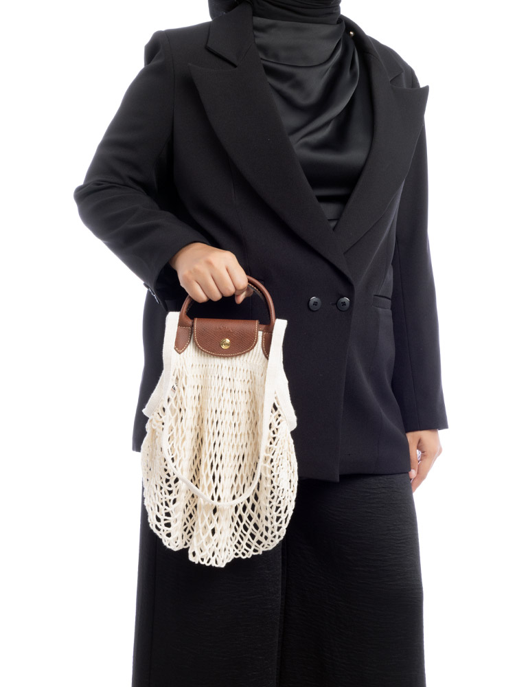 Le Pliage Filet Top Handle Ecru