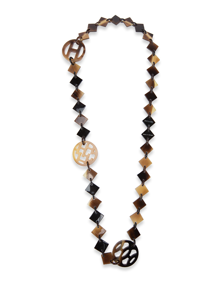 Buffalo Horn Lena Necklace Brown