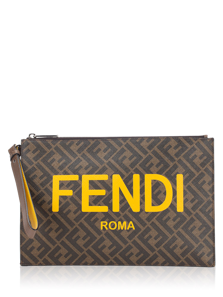 FF 1974 Logo Print Flat Pouch Sunflower Maya